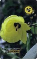 MICRONESIA - Remote Memory 5$ Card , Yellow Flower, Used - Micronesië