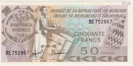 BILLET # BURUNDI # 50  FRANCS # 1989 # - Burundi