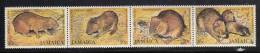 Jamaica MNH Scott #499 Strip Of 4 Different 20c Indian Coney - Nager