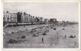 Beach And Esplanade From Pavilion, Burnham On Sea, Salmon Series, Used Postcard, England, Somerset, - Otros & Sin Clasificación