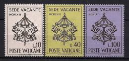 VATICANO 1963, YVERT 380/382 **, SEDE VACANTE - Nuevos