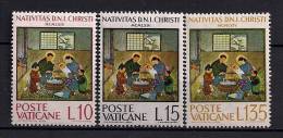 VATICANO 1964, YVERT 415/417 **, NAVIDAD, PINTURAS DE LA ARTISTA JAPONESA TERESA KIMIKO KOSEKI - Ungebraucht