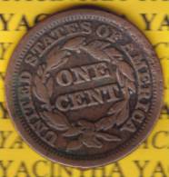 @Y@  USA 1 Large Cent 1847 Braided Hair ( 2573) - 1840-1857: Braided Hair (Cheveux Tressés)