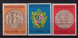VATICANO 1970, YVERT 502/504**, CENTENARIO DEL CONCILIO VATICANO I, RELIGIÓN - Neufs
