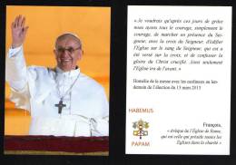 Mini Feuillet Extrait De L´Homélie élection Du Pape François I Habemus Papam - Posters