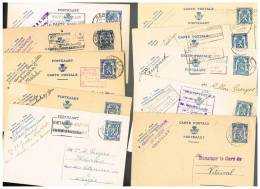 C831 - Lot De 10 Cartes N° 123 FN Et NF Oblitérées - Briefkaarten 1934-1951