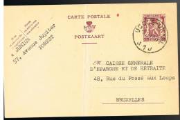 C849 - Carte N° 126 FN Oblitérée Uccle - Cartes Postales 1934-1951