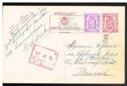 C877 - Carte N° 128 NF Oblitérée Leuven, Flamme Gebruik SABENA - Postkarten 1934-1951