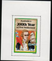 AUSTRALIAS 200TH YEAR OF FIRST SETTLEMENT SOUVENIR CAPTAIN COOK EXPLORER M/S NHM (CINDERELLA) - Werbemarken, Vignetten