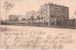 Gruss Aus Parchim In Mecklenburg Kaserne 4.2.1901 Gelaufen - Parchim