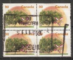 Canada  1995  Definitives Trees: Elberta Peach  (o) P.14.5 X 14 - Einzelmarken