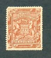 1890 BRITISH SOUTH AFRICA COMPANY 10£ BROWN MICHEL: 11 MNH ** - Sonstige & Ohne Zuordnung