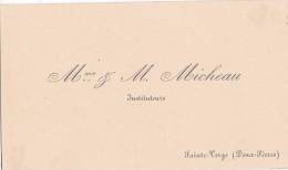 ¤¤  -  Carte De Visite De Mr Et Mme MICHEAU  - Instituteurs à SAINTE-VERGE  ( Deux-Sèvres - 79 ) - Tarjetas De Visita