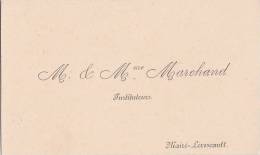 ¤¤  -  Carte De Visite De Mr Et Mme MARCHAND  - Instituteurs à MAIRE-LEVESCAULT  ( Deux-Sèvres - 79 ) - Visiting Cards