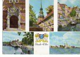 Stade A.d. Elbe Wappen Schiff Hafen Am Wasser West St. Cosmae 11.1.1961 - Stade