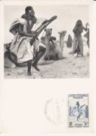 MAURITANIE LA DANSE DES FUSILS 2794 (CARTE MAXIMUM PUBLICITAIRE IONYL LABOS LA BIOMARINE DIEPPE) 1952 - Mauretanien