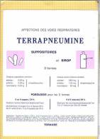 BUVARD : TERRAPNEUMINE Suppositoires  TORAUDE Grand Format - Produits Pharmaceutiques