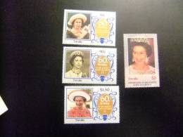 TUVALU 1986 60 Th BIRTHDAY  QUEEN ELIZABETH II  Yvert &Tellier Nº 359 / 362 **  SG Nº 381 / 384 MNH - Tuvalu