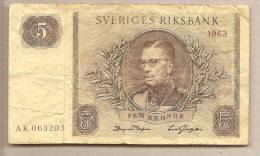 Svezia - Banconota Circolata Da 5 Corone - 1963 - Suecia