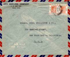 Hong Kong 1947 Cover Mailed To USA - Storia Postale