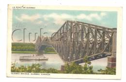 Québec (Canada, Québec) : The Quebec Bridge Lors Du Passage D´un Bateau En 1947 (animé). - Québec - Les Rivières