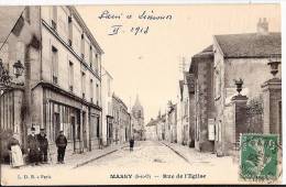 CPA Massy Rue De L´ Eglise 91 Essonne Restaurant Dramard - Massy