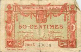 Billet Réf 155. Chambre De Commerce De Calais - 50 Centimes - Chambre De Commerce