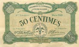 Billet Réf 187. Chambre De Commerce D'Eure Et Loire - 50 Centimes - Chambre De Commerce