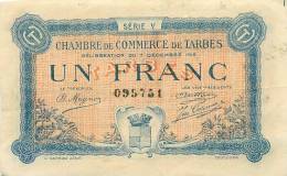 Billet Réf 188. Chambre De Commerce De Tarbes - 1 Franc - Chambre De Commerce