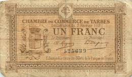 Billet Réf 189. Chambre De Commerce De Tarbes - 1 Franc - Chambre De Commerce