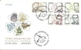 Turkey; FDC 2002 Famous Turks - FDC