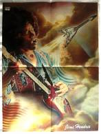 Musik Poster :  Jimmy Hendrix  -  Rückseitig Muppet Movie : Das Tier  -  Ca. 1982 Aus Der Pop Rocky - Afiches & Pósters