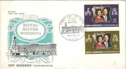 FDC Des Timbres Royal Silver Wedding, Vila, 20th Nov 72 - Other & Unclassified