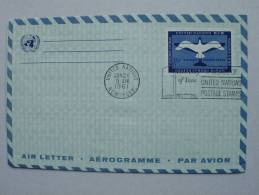 UNO-New York Aerogramm Air Letter LF4 Oo Used ET, Mäwe - Luftpost