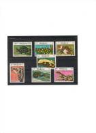 LAOS 1984.  N°597-603. Serpents/Gecko/Tortue. - Snakes