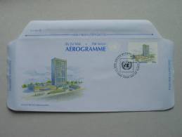 UNO-New York Aerogramm Air Letter LF 11 Oo Used ESST, UN-Hauptquartier NY - Posta Aerea