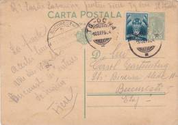 CP,POSTCARDS,STAPM PRINTED,CAROL II,1934,USED,ROMANIA. - Brieven En Documenten