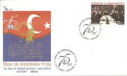 Turkey; FDC 2007 75th Year Of Turkish Language Association - FDC