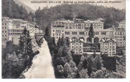 BLO598 ANSICHTSKARTE BADGASTEIN WASSERFALL Mit HOTEL STRAUBINGER - Bad Gastein