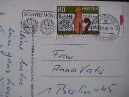 Bedarfskarte Mit Sonderstempel Schweizer Winterhilfe - Storia Postale