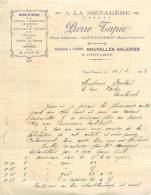 FACTURE LETTRE :  SAINT GAUDENS . A LA MENAGERE . PIERRE TAPIE . 1913. SUCCURSALLE à LUCHON . - 1900 – 1949