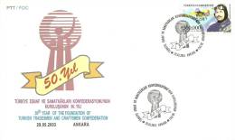 Turkey; Special Postmark 2003 50th Year Of The Foundation Of Turkish Tradesmen And Craftsmen Confederation - FDC