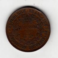 Repuplique Française - Exposition Universelle Centenaire De 1789 - Graveur Barre - Bronze 17.8 G - Gedenkmünzen