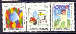 1994 JORDEN WATER CONSERVATION A NATIONAL DUTY MINT STAMPS MEDICAL HEALTH - Pollution