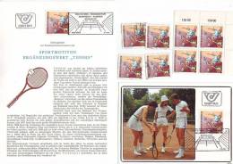 3011z53: Österreich 1982; Daviscup Gegen Algerien **, Gest., Maximumkarte Und Ersttagsblatt - Brieven En Documenten