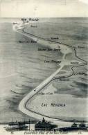 EGYPTE - CANAL DE SUEZ - CPA - N°85 - Plan Panoramique Du Canal De Suez - LL - Lac Menzala-Mer Rouge - Suez