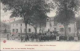 6742 - Villars Les Dombes Hôtel De Ville Et Monument (pli Horizontal) - Villars-les-Dombes