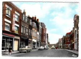 59 - Armentières - Rue Jean Jaurès - Editeur: Combier N° 76.43 (voitures, Automobile, Simca Versailles, Peugeot) - Armentieres