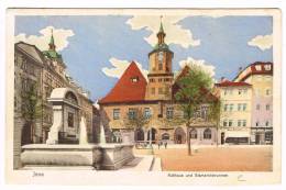 Jena - Rathaus Und Bismarckbrunnen - Jena