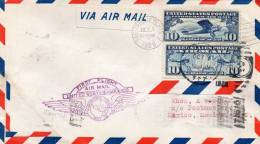 First Flight Air Mail USA To Mexico 1928 Cover - 1c. 1918-1940 Brieven